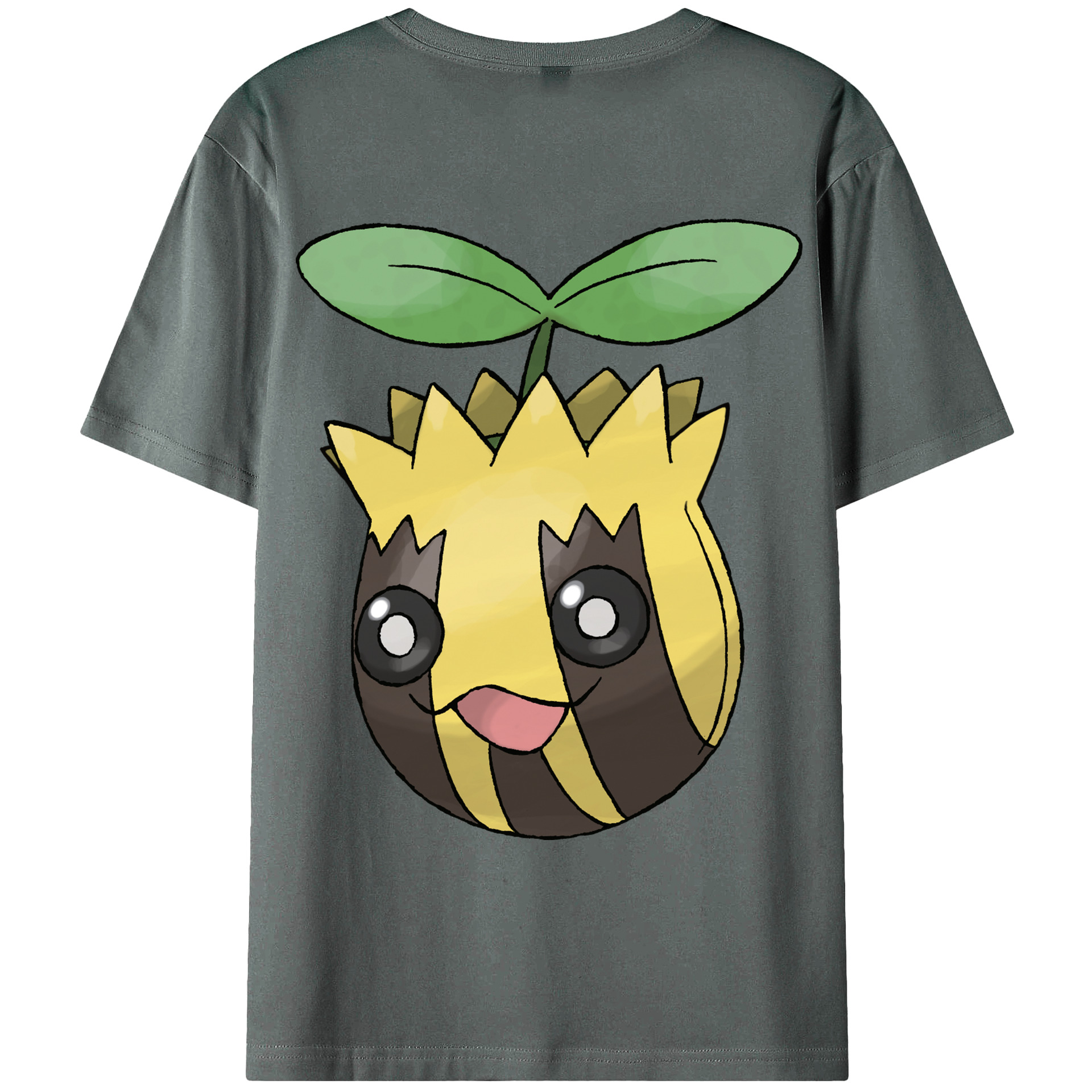 （画像用） ポケットモンスター Pokémon 綿100％ メンズ半袖Tシャツ（バックプリント） 通気性